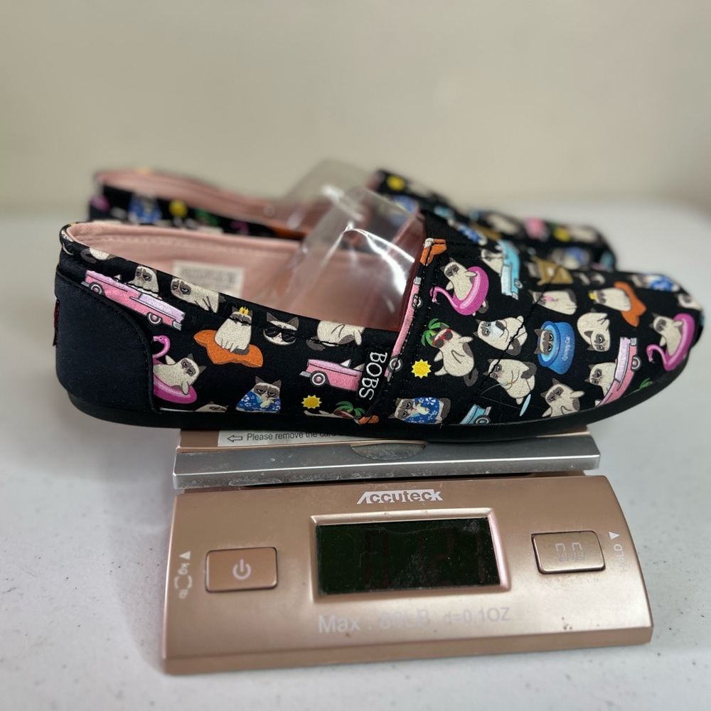 Skechers Bobs Grumpy Cat Arch Pillow Memory Foam Women Loafers Slip On Shoes 7.5